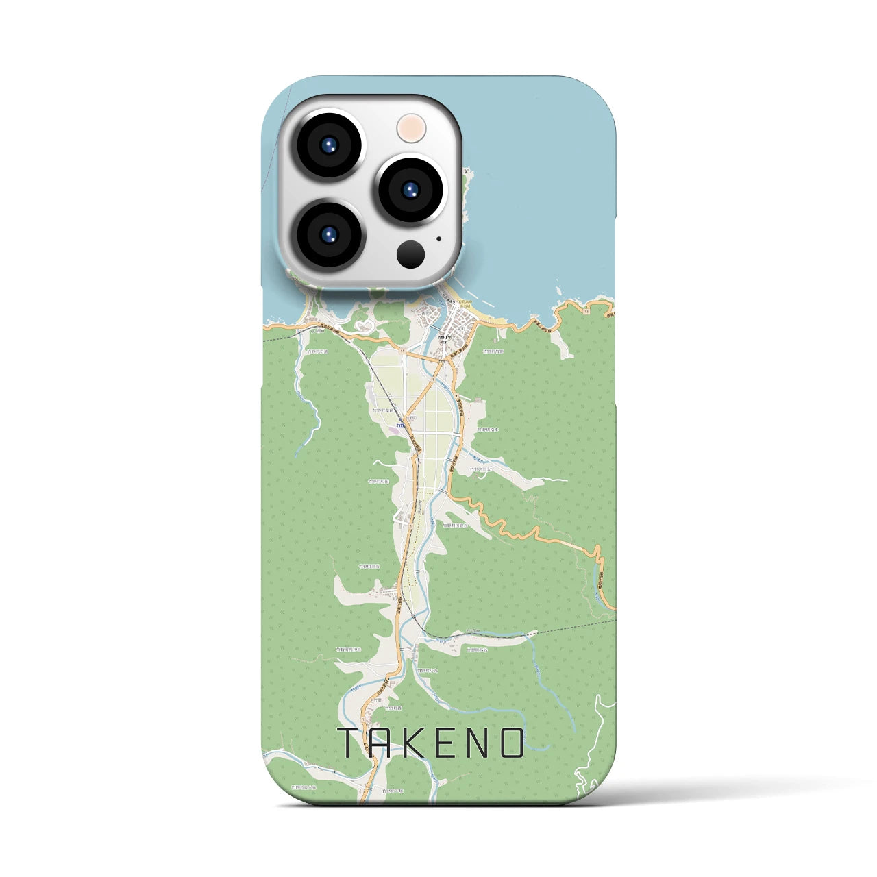 【竹野(兵庫県)】地図柄iPhoneケース(バックカバータイプ)
