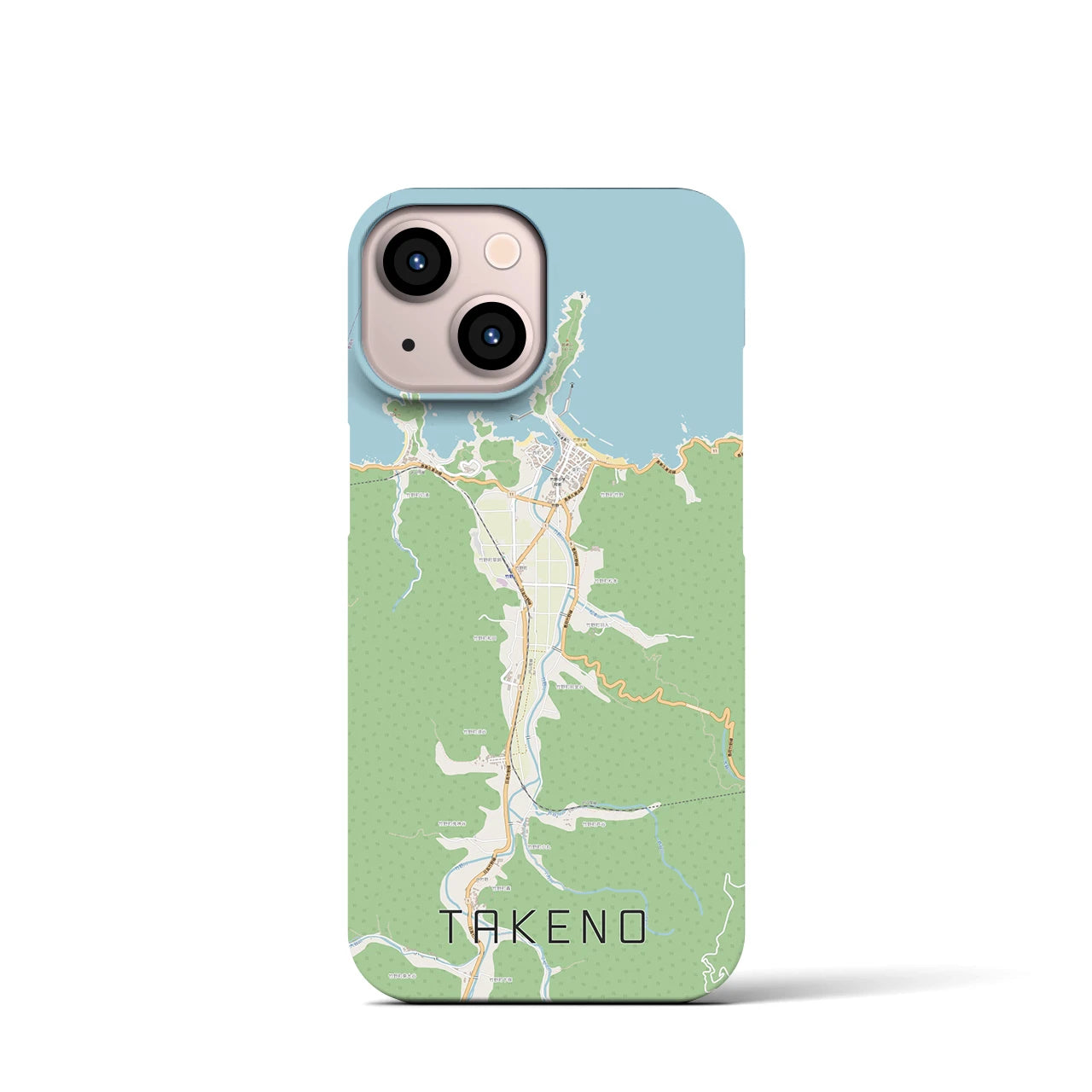 【竹野(兵庫県)】地図柄iPhoneケース(バックカバータイプ)