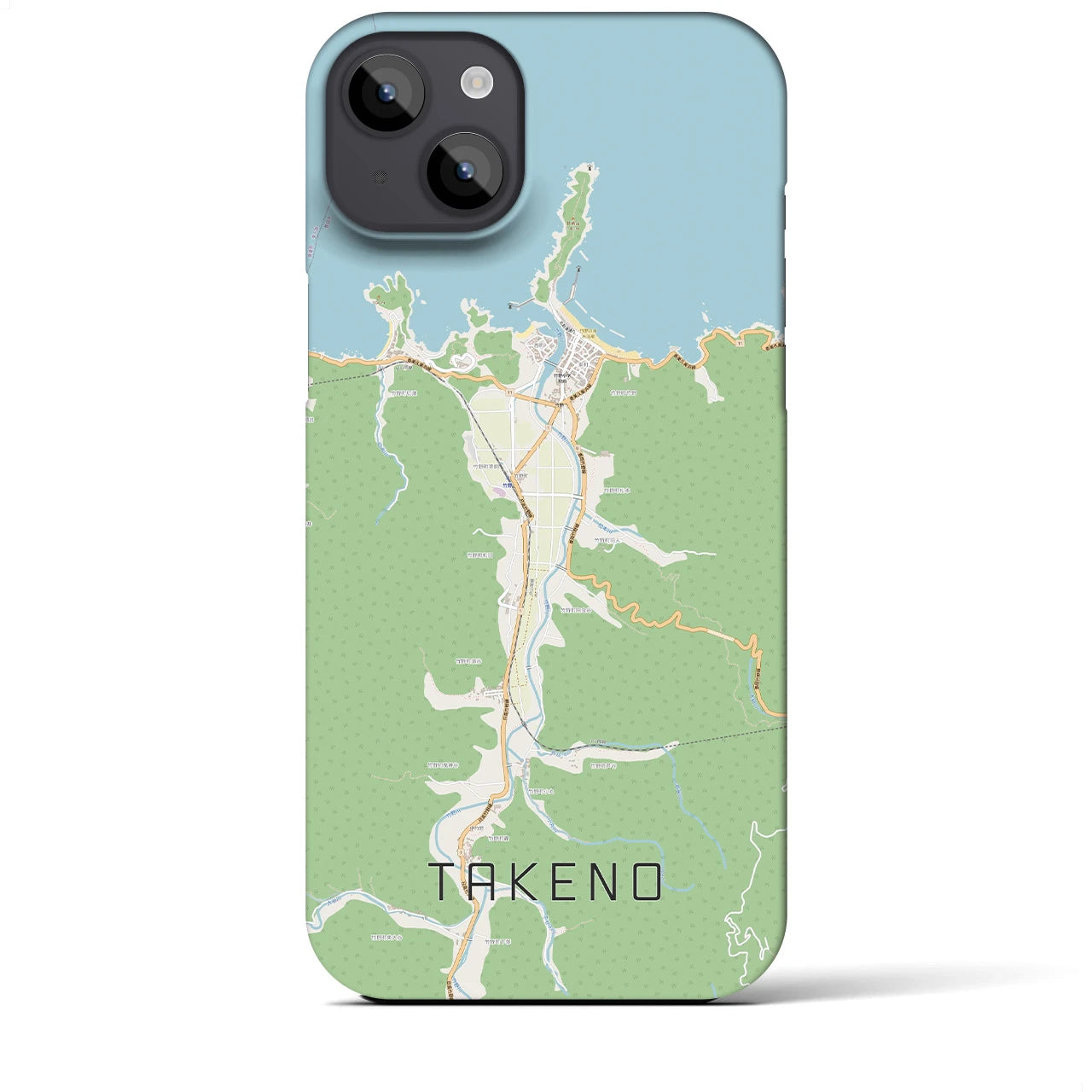 【竹野(兵庫県)】地図柄iPhoneケース(バックカバータイプ)