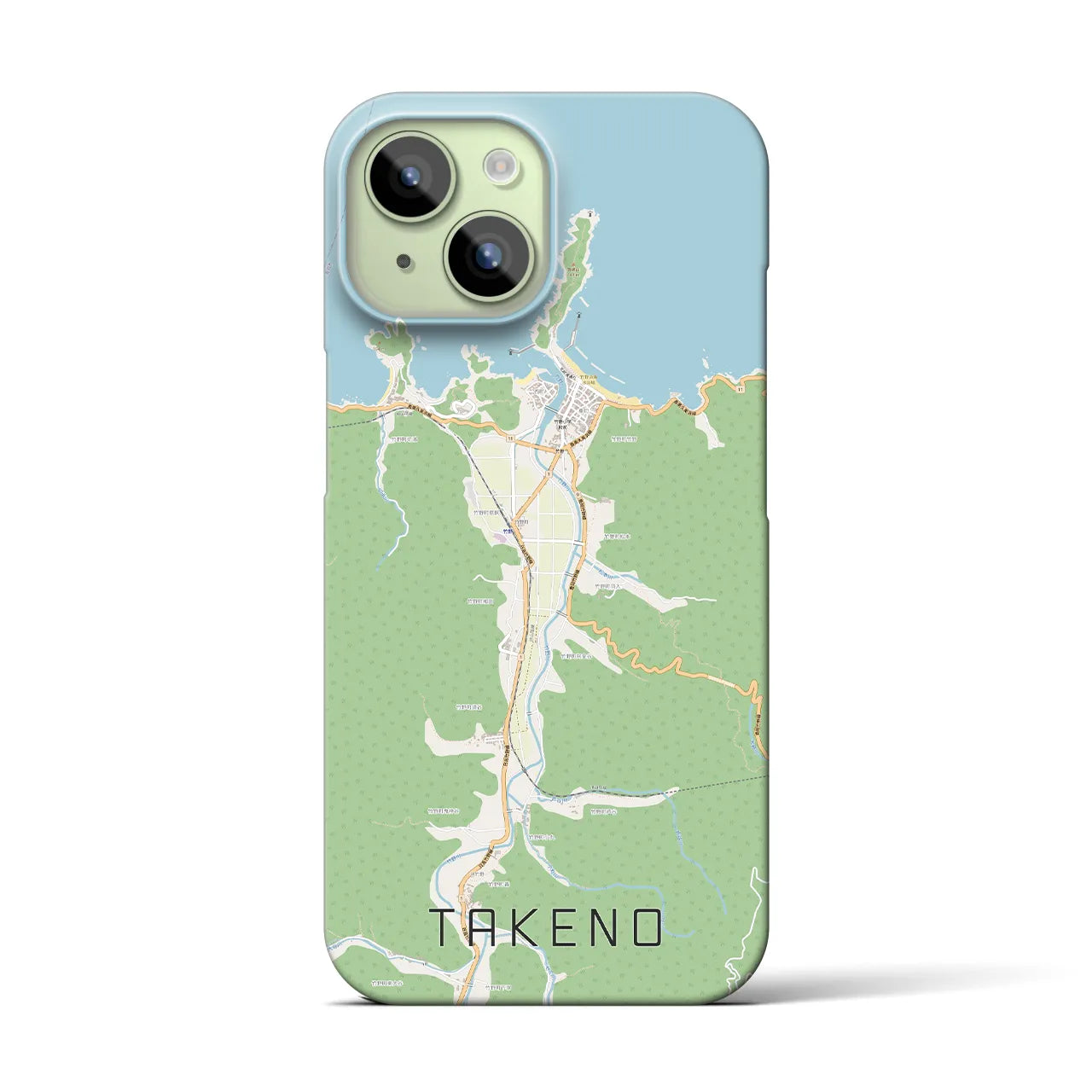 【竹野(兵庫県)】地図柄iPhoneケース(バックカバータイプ)