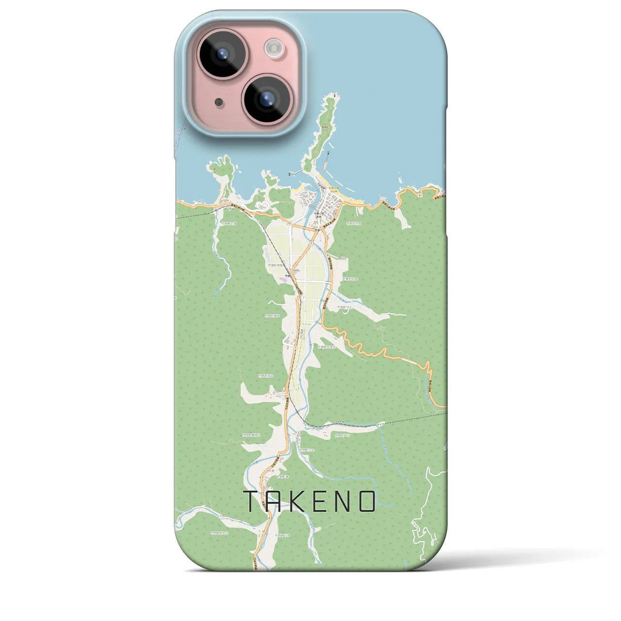 【竹野(兵庫県)】地図柄iPhoneケース(バックカバータイプ)