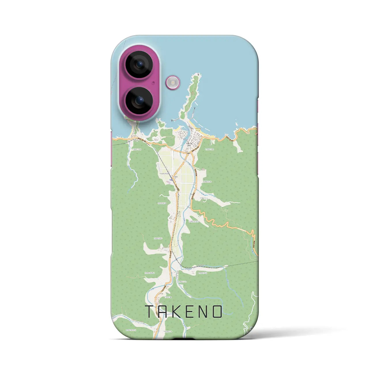 【竹野(兵庫県)】地図柄iPhoneケース(バックカバータイプ)
