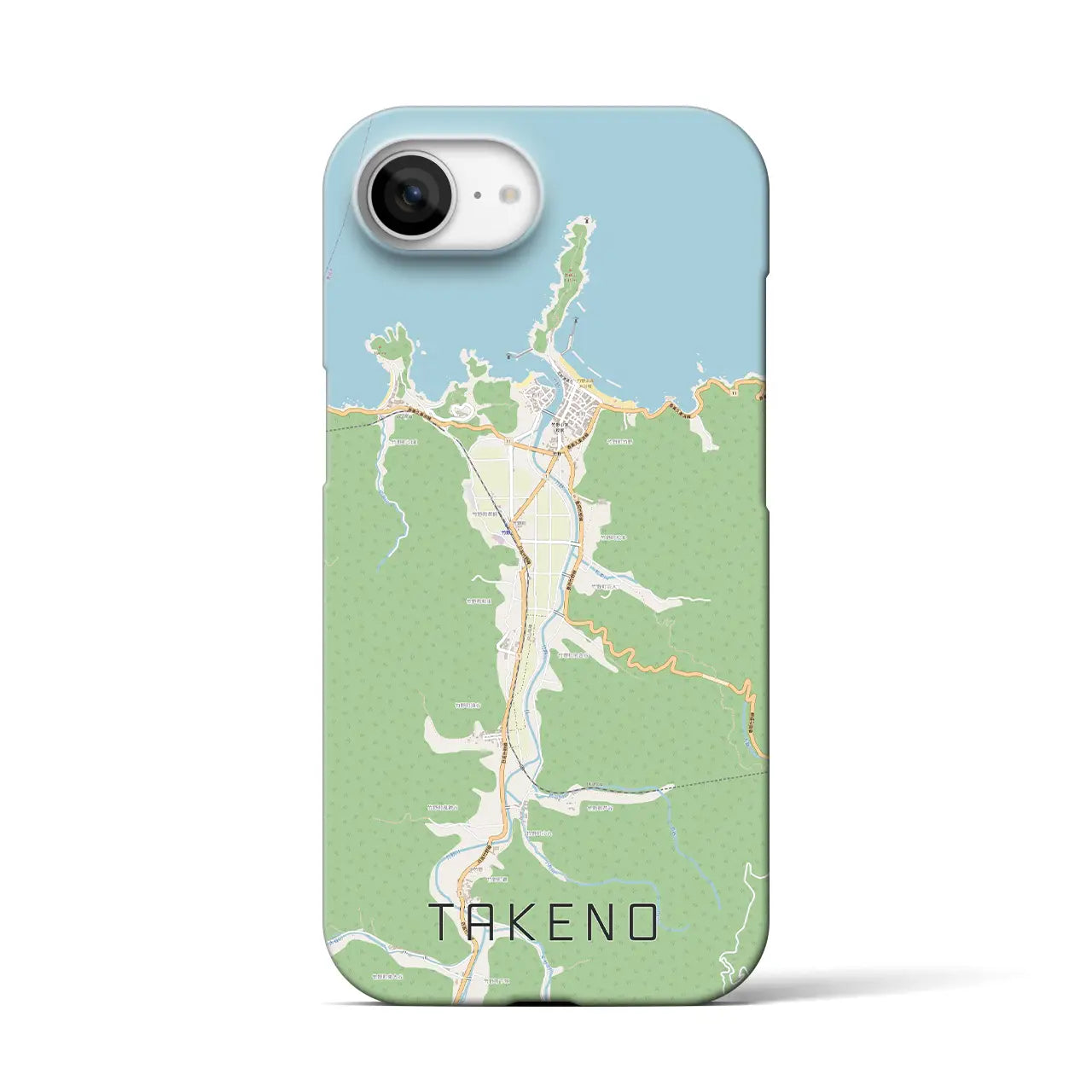 【竹野(兵庫県)】地図柄iPhoneケース(バックカバータイプ)