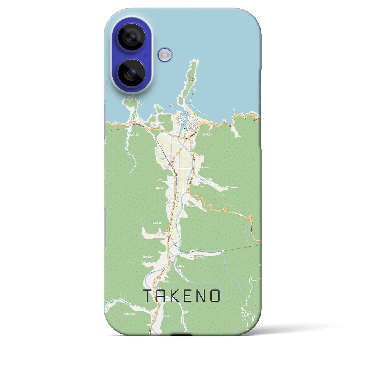 【竹野(兵庫県)】地図柄iPhoneケース(バックカバータイプ)ナチュラル・iPhone 16 Pro Max 用