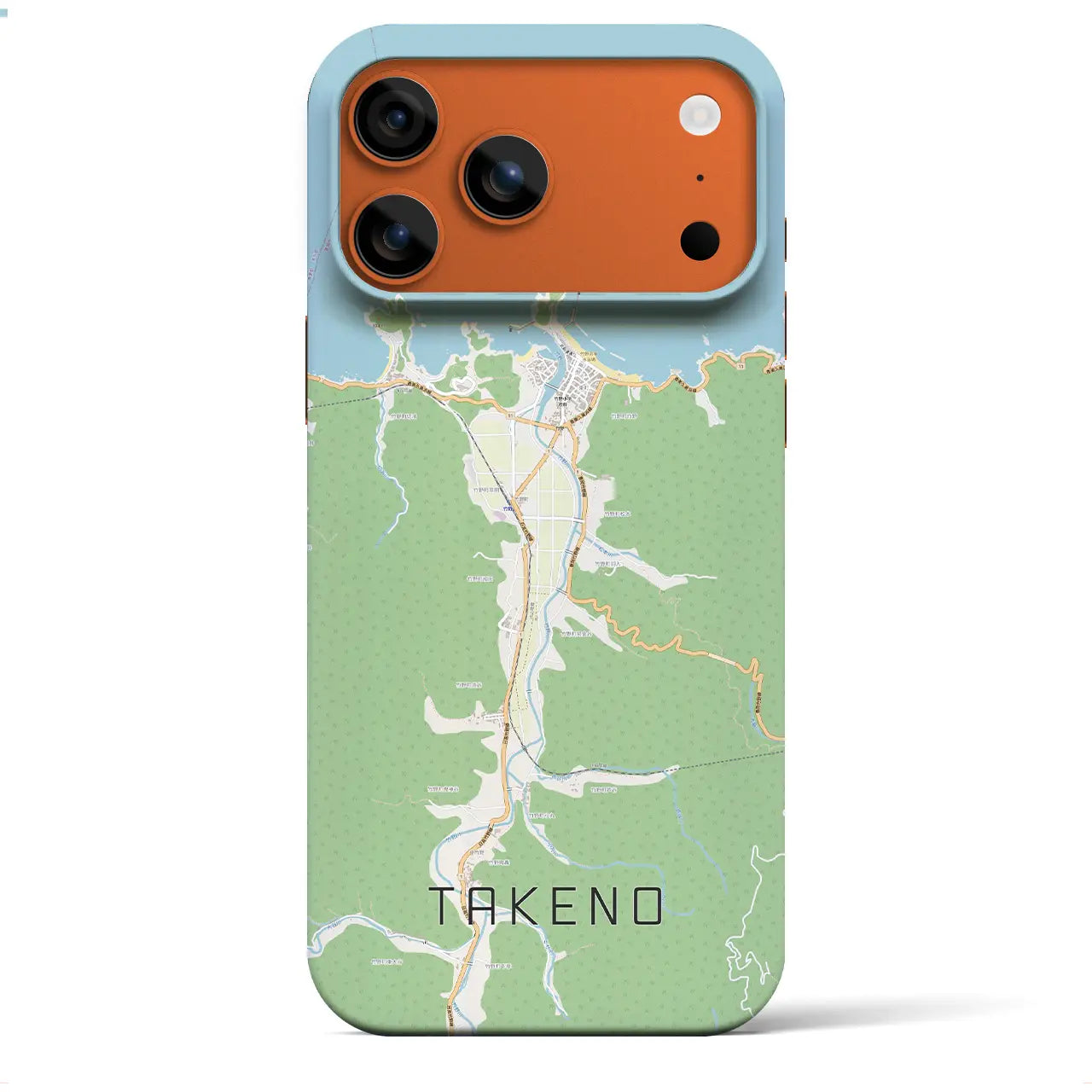 【竹野(兵庫県)】地図柄iPhoneケース(バックカバータイプ)