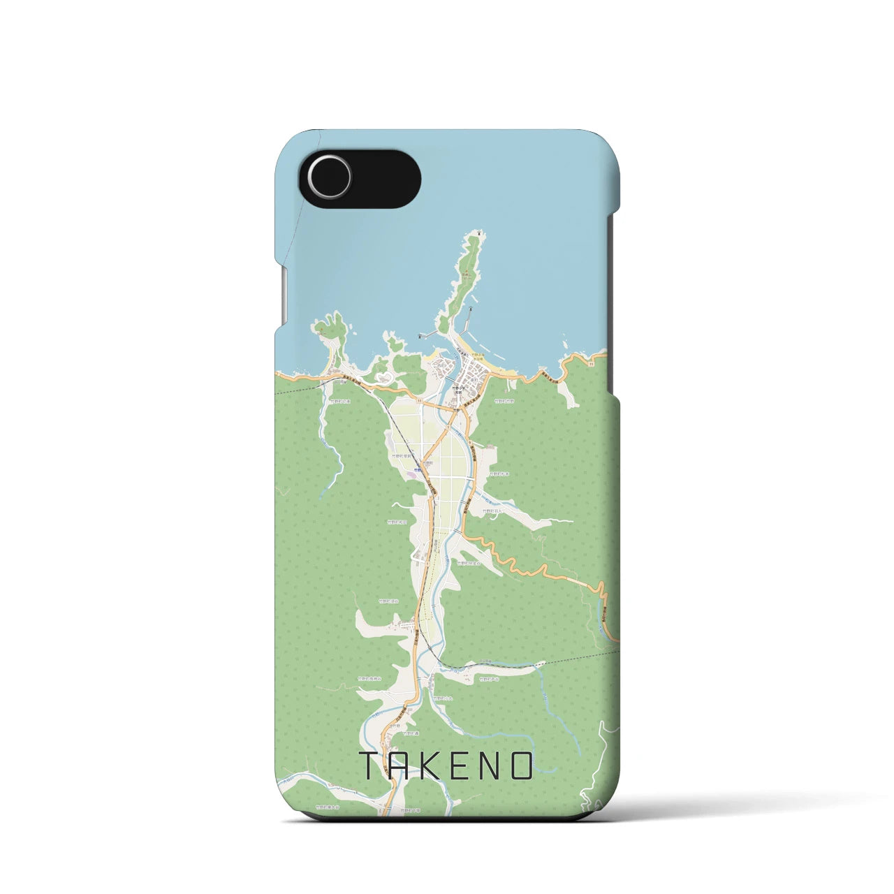 【竹野(兵庫県)】地図柄iPhoneケース(バックカバータイプ)