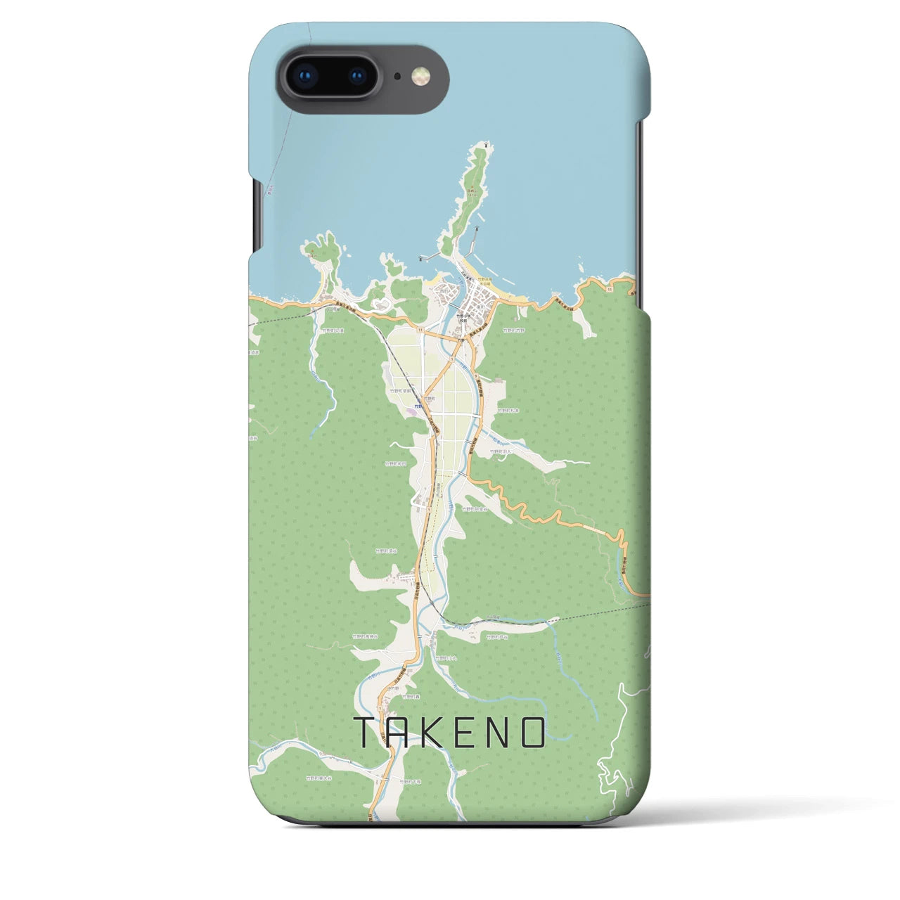 【竹野(兵庫県)】地図柄iPhoneケース(バックカバータイプ)