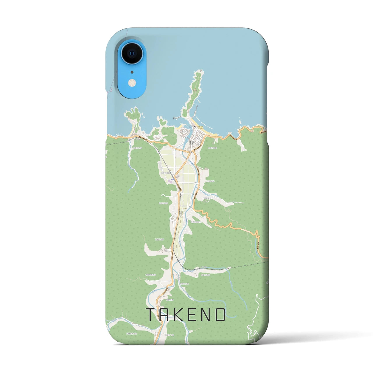 【竹野(兵庫県)】地図柄iPhoneケース(バックカバータイプ)