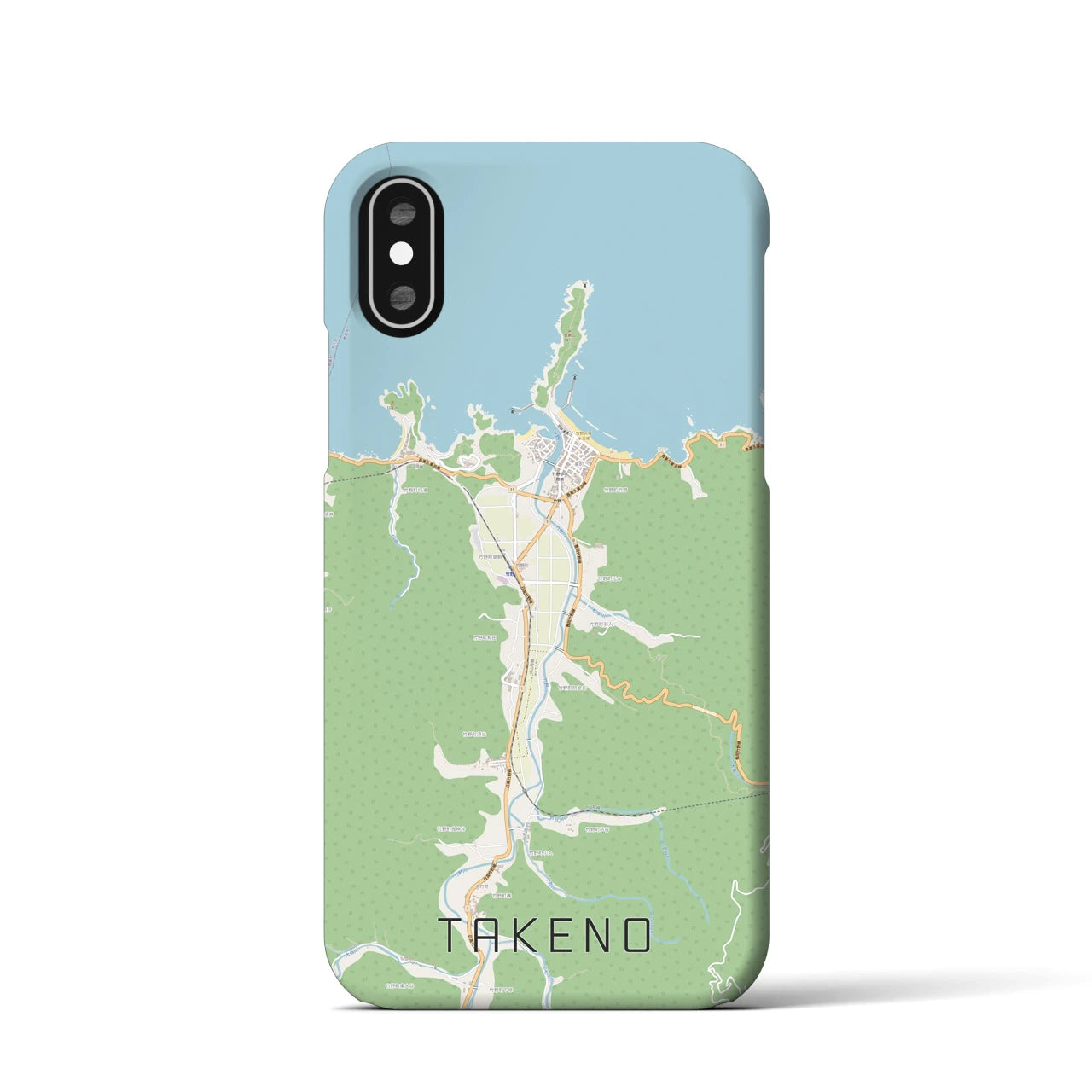 【竹野(兵庫県)】地図柄iPhoneケース(バックカバータイプ)