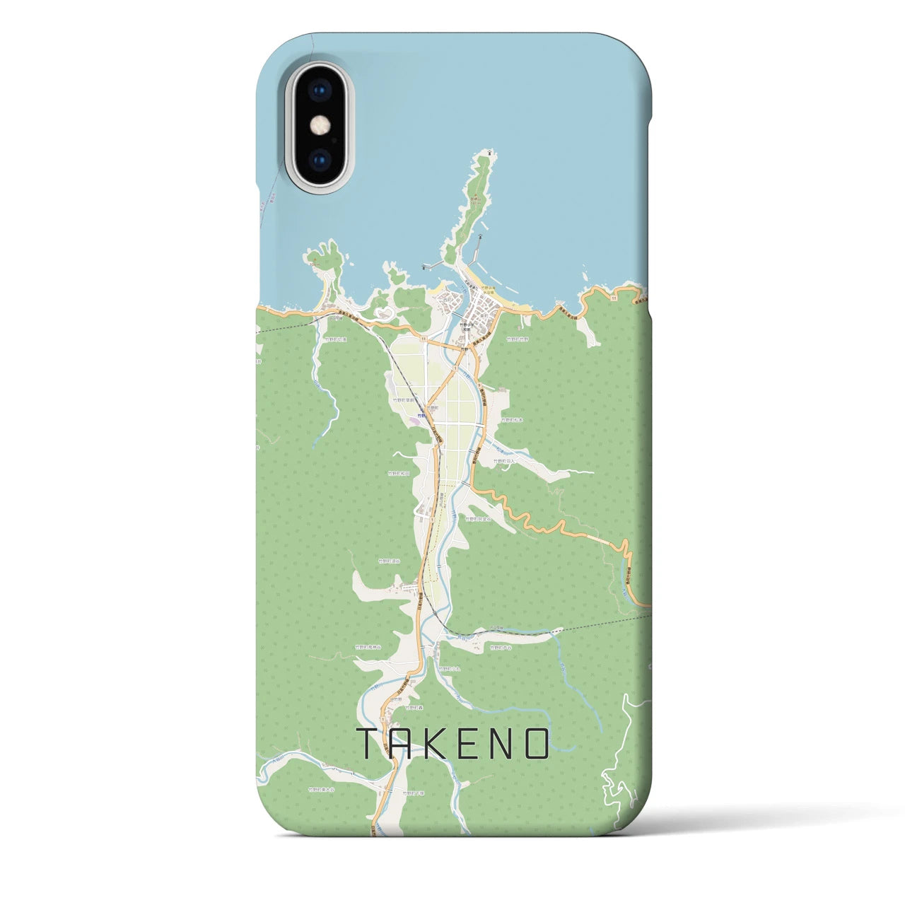【竹野(兵庫県)】地図柄iPhoneケース(バックカバータイプ)