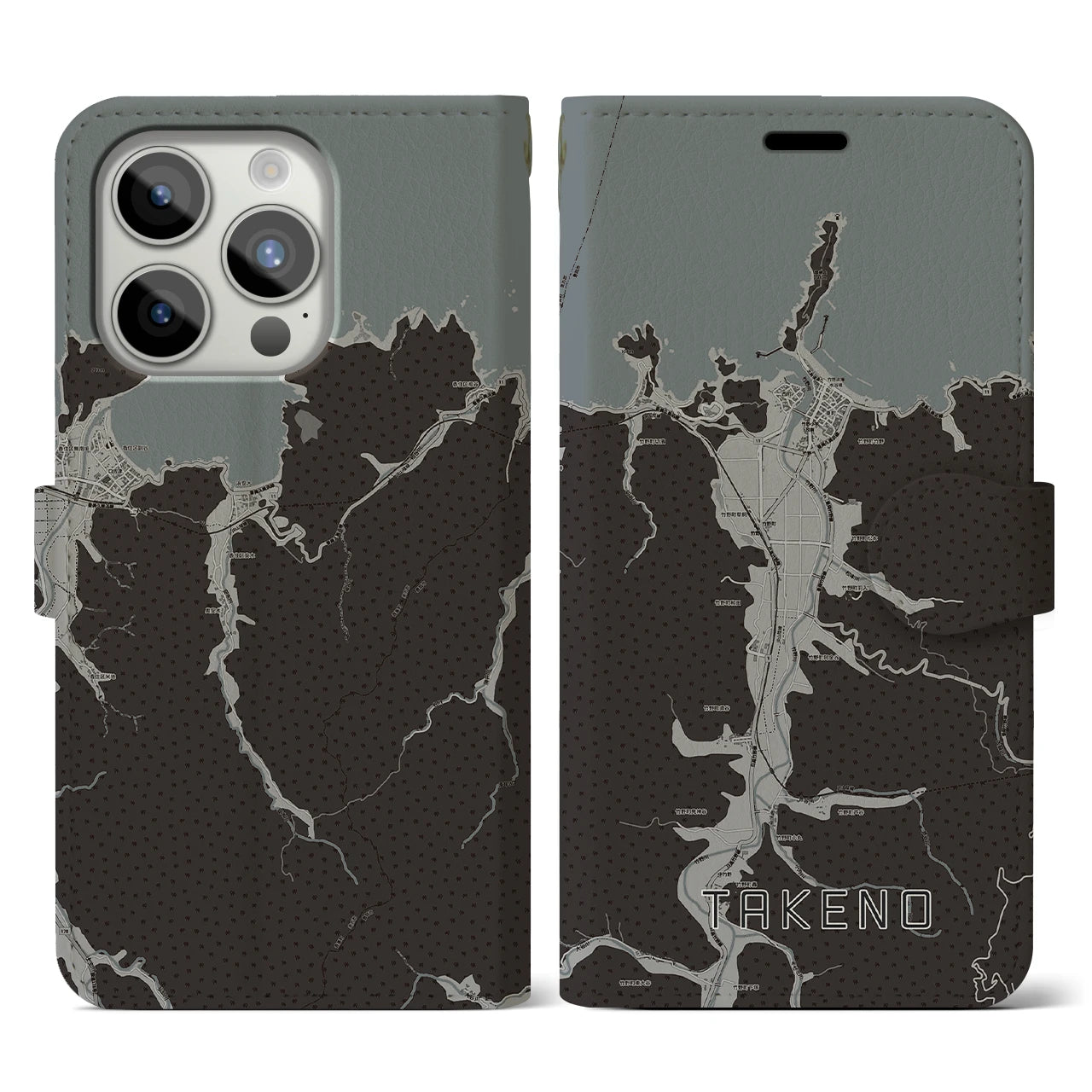 【竹野(兵庫県)】地図柄iPhoneケース(手帳タイプ)