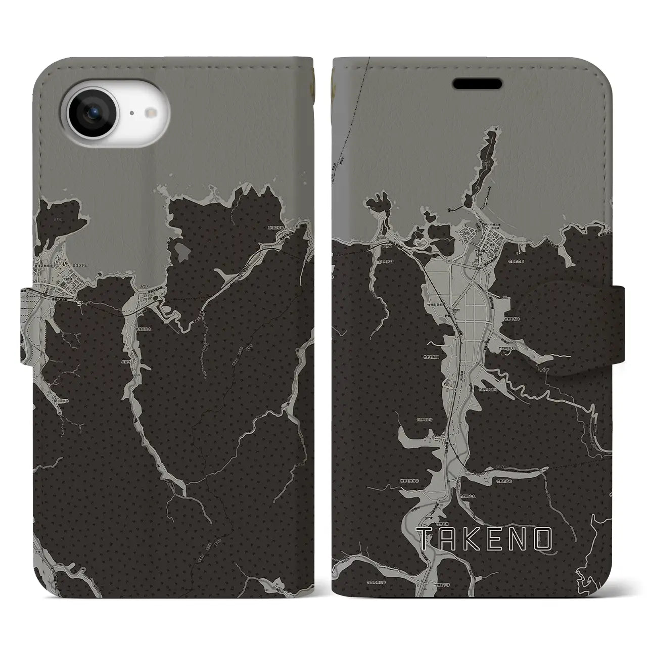 【竹野(兵庫県)】地図柄iPhoneケース(手帳タイプ)