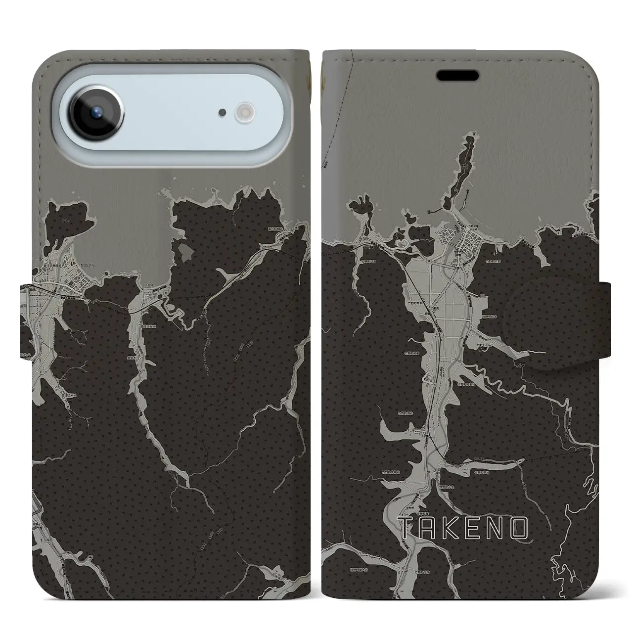 【竹野(兵庫県)】地図柄iPhoneケース(手帳タイプ)