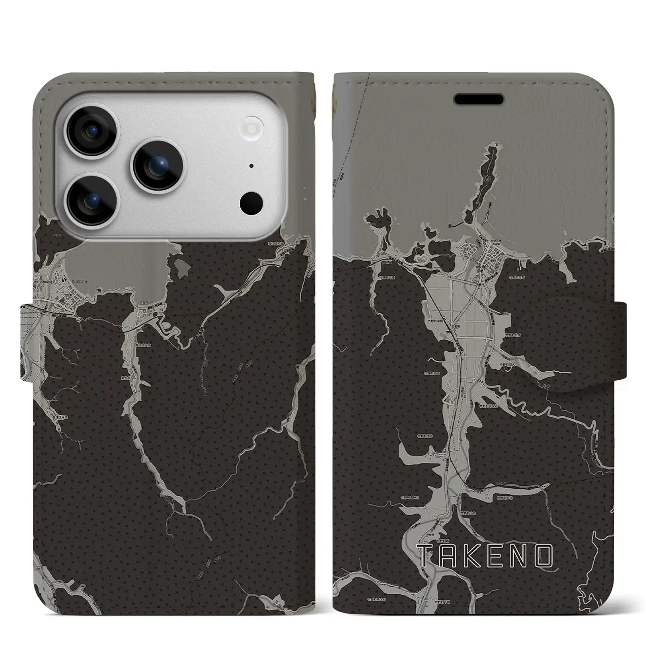 【竹野(兵庫県)】地図柄iPhoneケース(手帳タイプ)