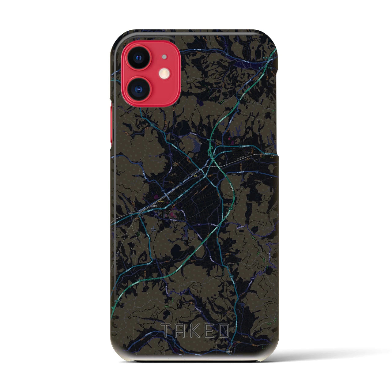 【武雄(佐賀県)】地図柄iPhoneケース(バックカバータイプ)