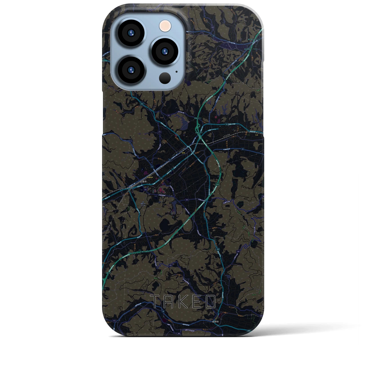 【武雄(佐賀県)】地図柄iPhoneケース(バックカバータイプ)