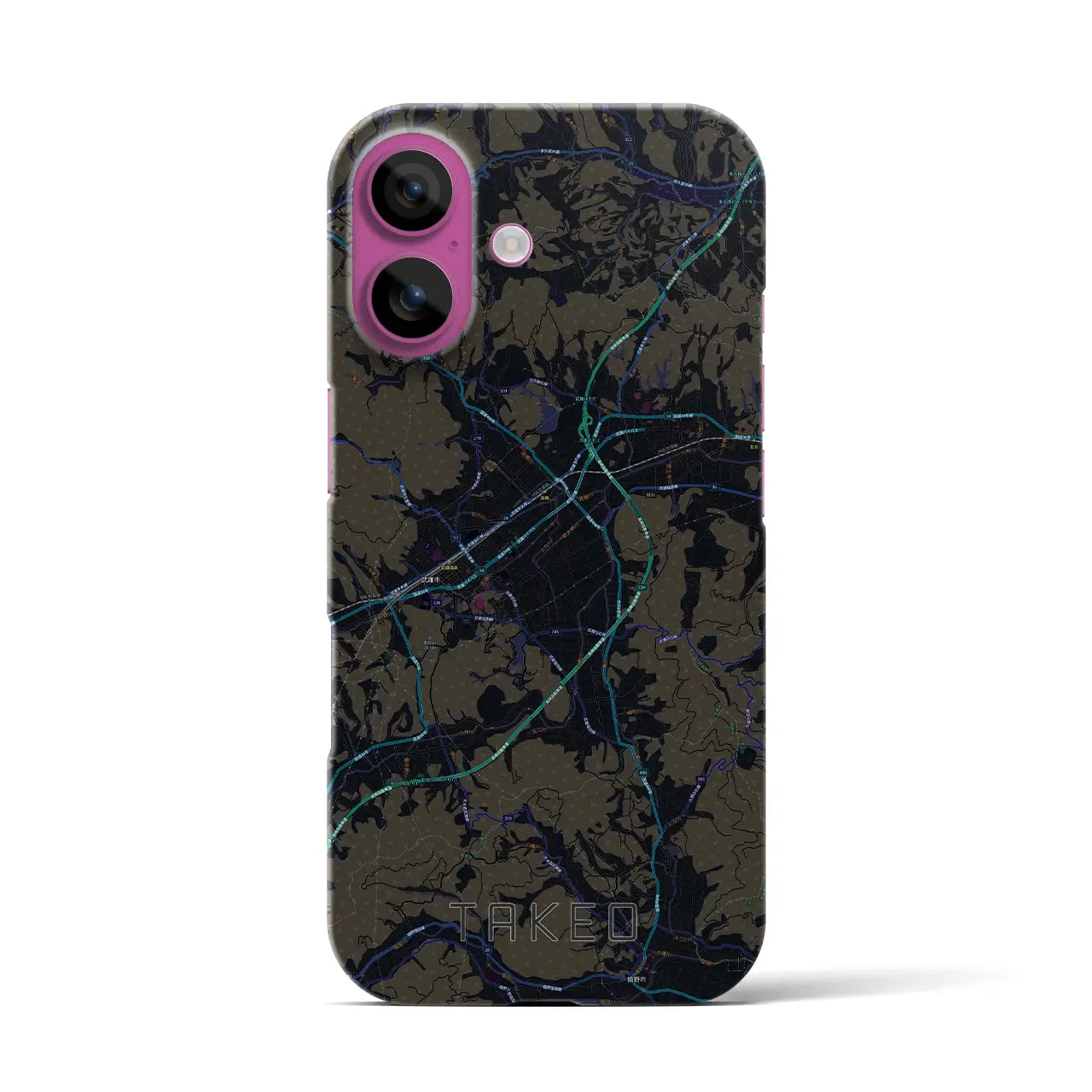 【武雄(佐賀県)】地図柄iPhoneケース(バックカバータイプ)