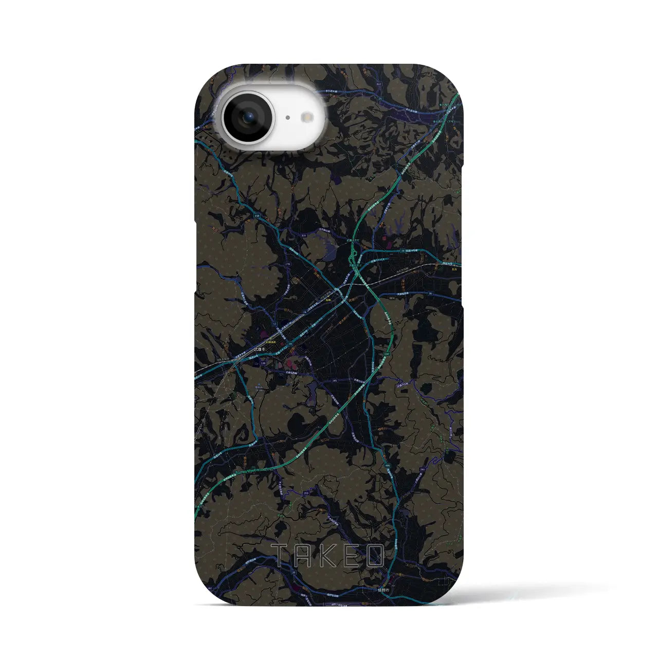 【武雄(佐賀県)】地図柄iPhoneケース(バックカバータイプ)