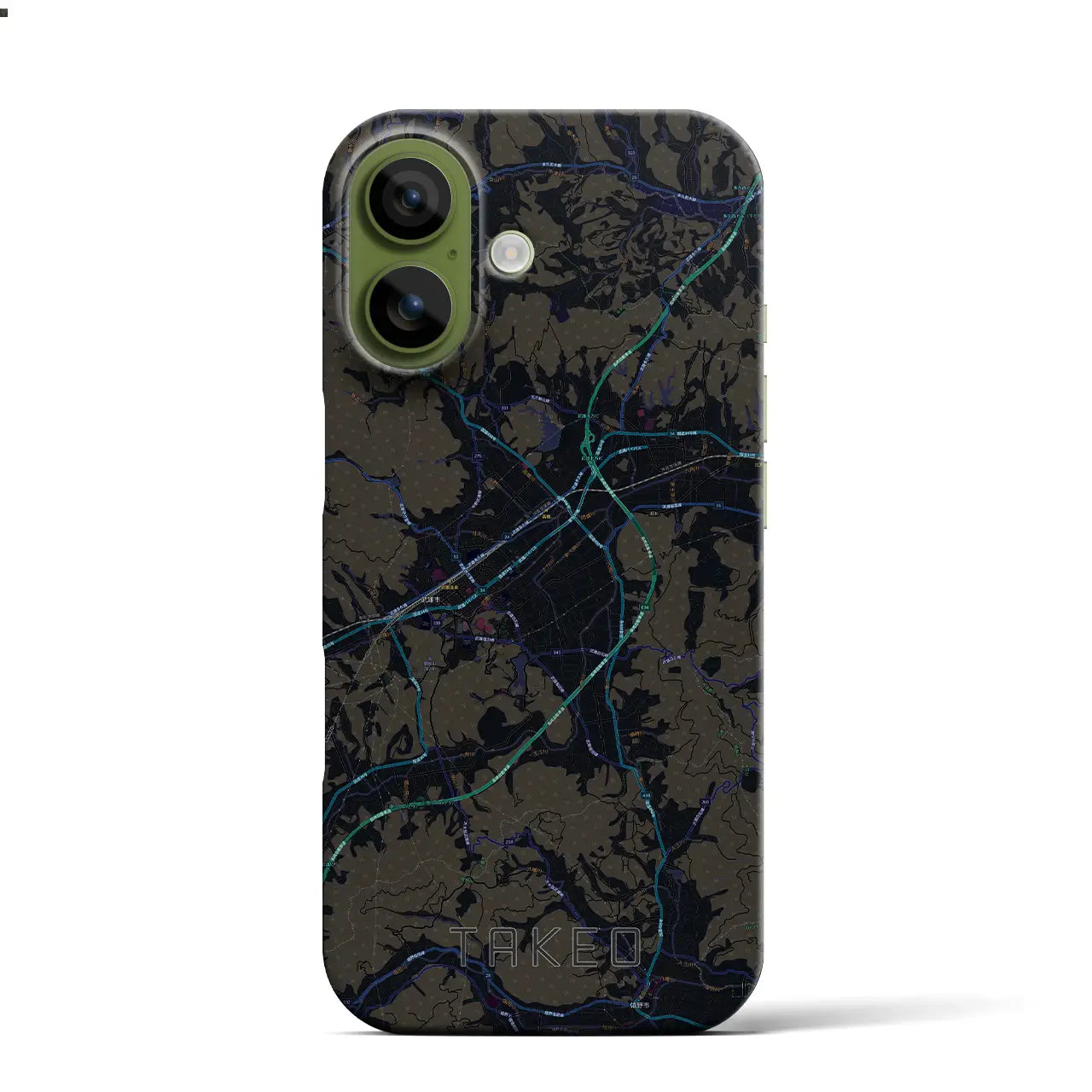 【武雄(佐賀県)】地図柄iPhoneケース(バックカバータイプ)