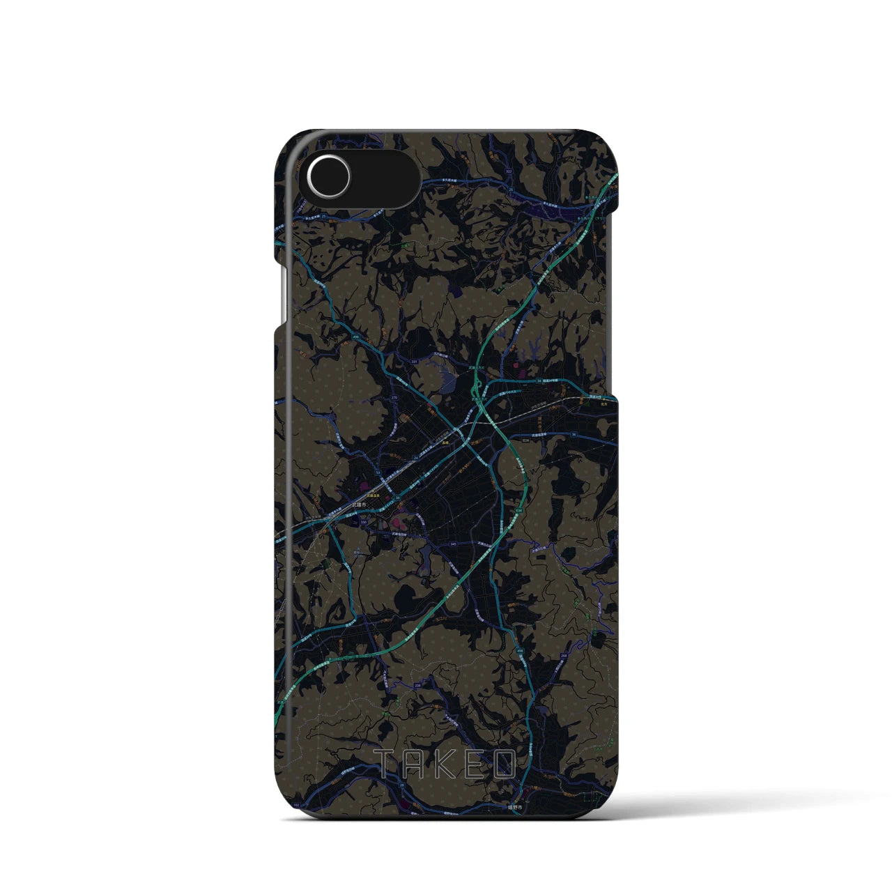 【武雄(佐賀県)】地図柄iPhoneケース(バックカバータイプ)