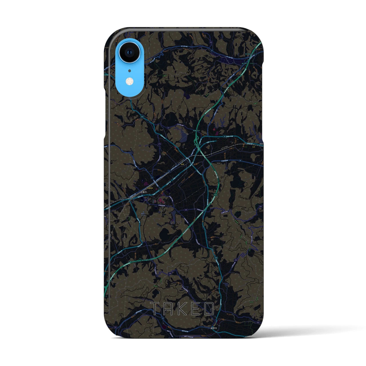 【武雄(佐賀県)】地図柄iPhoneケース(バックカバータイプ)