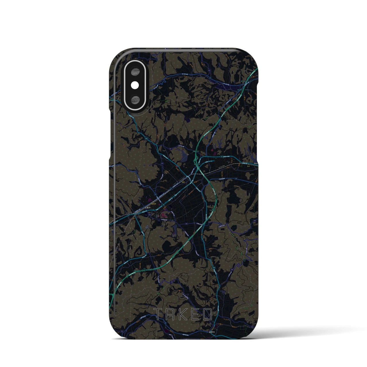 【武雄(佐賀県)】地図柄iPhoneケース(バックカバータイプ)