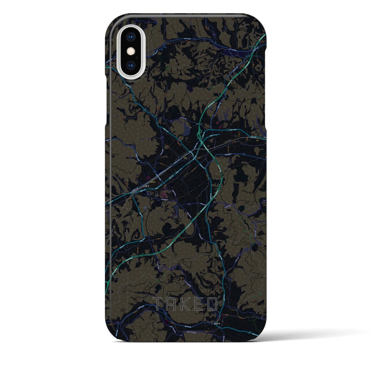 【武雄(佐賀県)】地図柄iPhoneケース(バックカバータイプ)