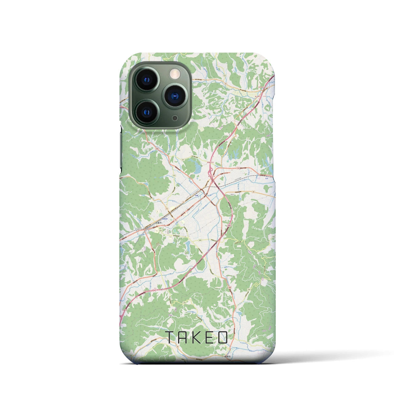 【武雄(佐賀県)】地図柄iPhoneケース(バックカバータイプ)