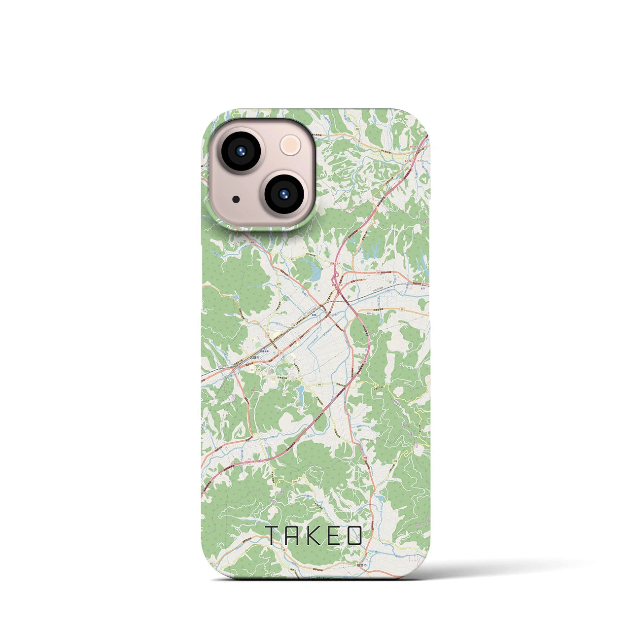 【武雄(佐賀県)】地図柄iPhoneケース(バックカバータイプ)