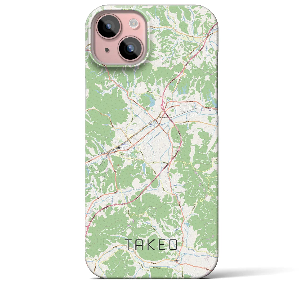 【武雄(佐賀県)】地図柄iPhoneケース(バックカバータイプ)