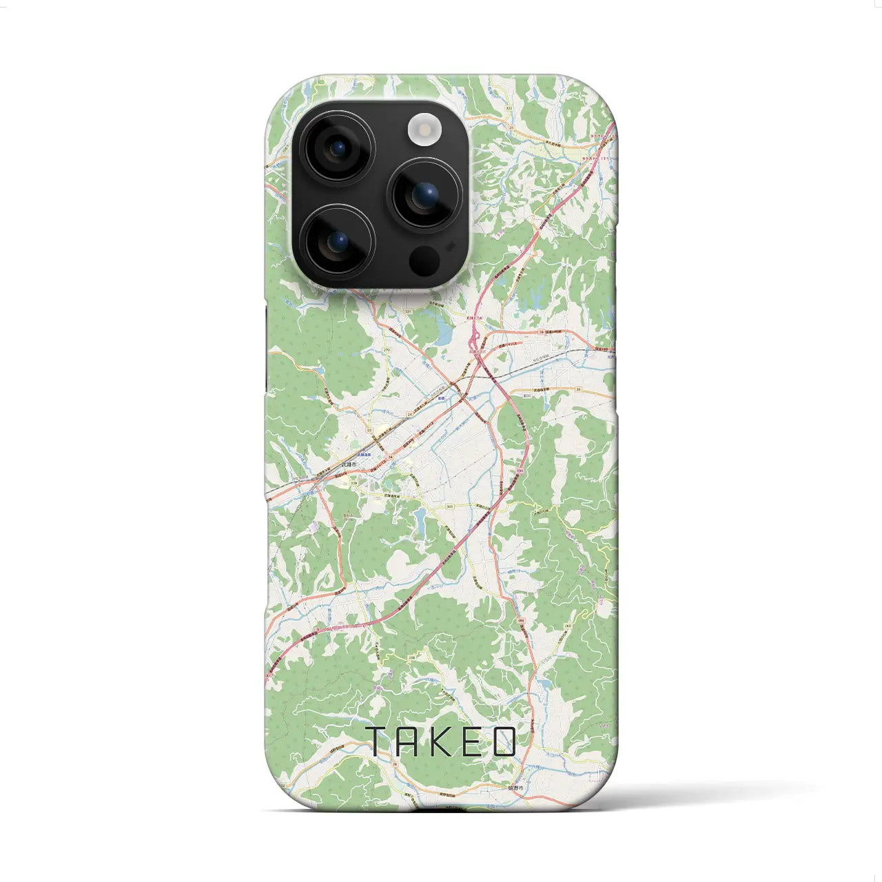 【武雄(佐賀県)】地図柄iPhoneケース(バックカバータイプ)