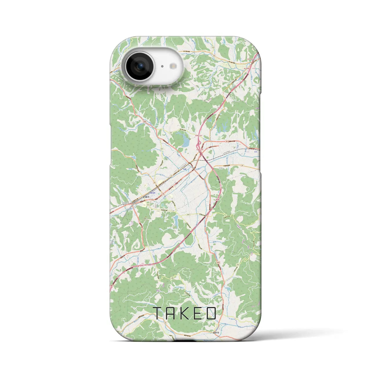 【武雄(佐賀県)】地図柄iPhoneケース(バックカバータイプ)