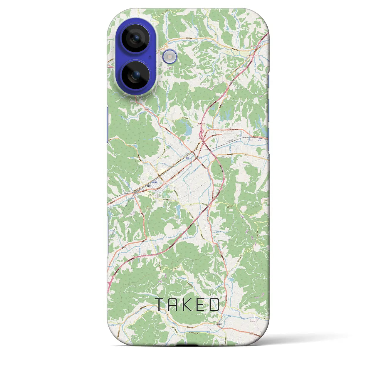 【武雄(佐賀県)】地図柄iPhoneケース(バックカバータイプ)ナチュラル・iPhone 16 Pro Max 用