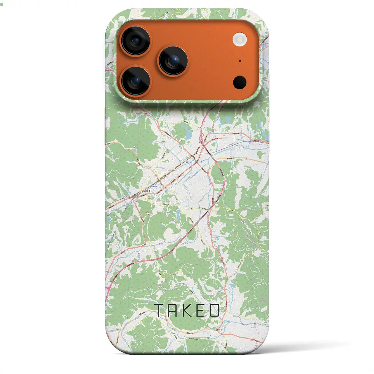 【武雄(佐賀県)】地図柄iPhoneケース(バックカバータイプ)