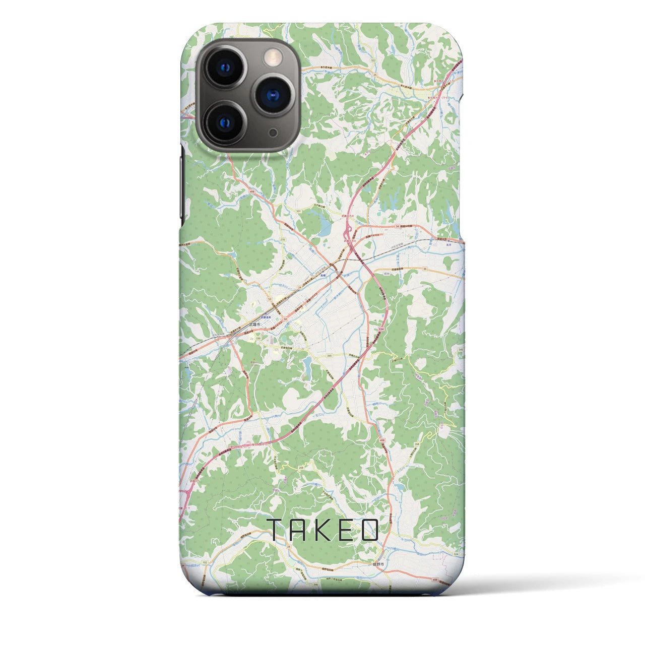 【武雄(佐賀県)】地図柄iPhoneケース(バックカバータイプ)