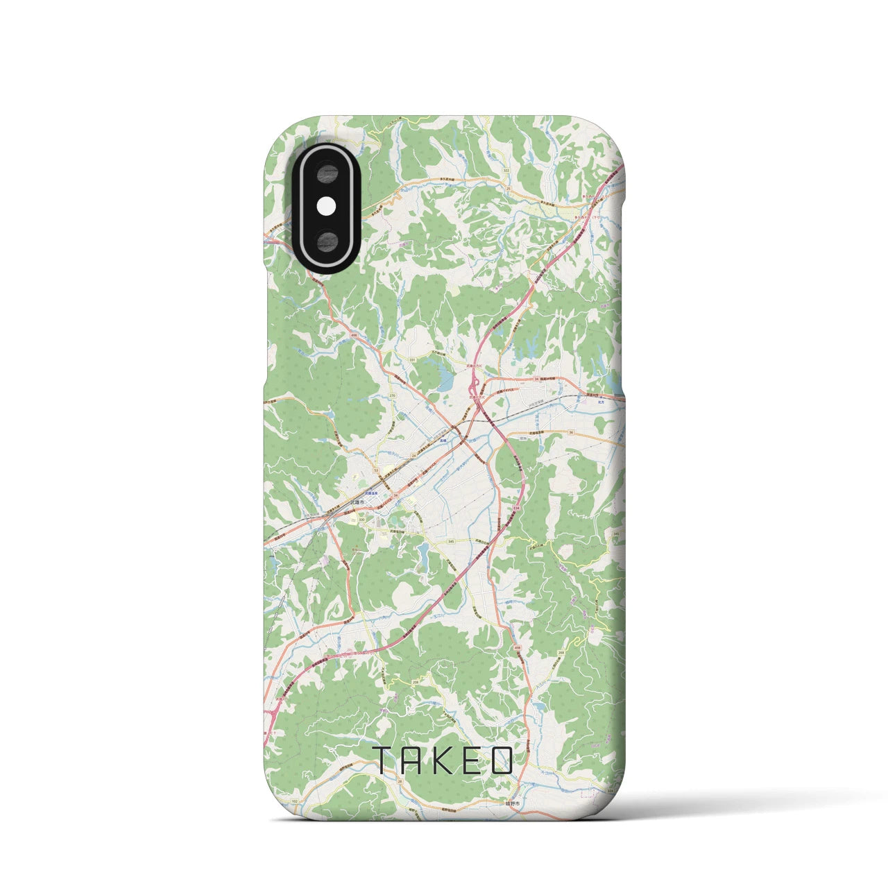 【武雄(佐賀県)】地図柄iPhoneケース(バックカバータイプ)