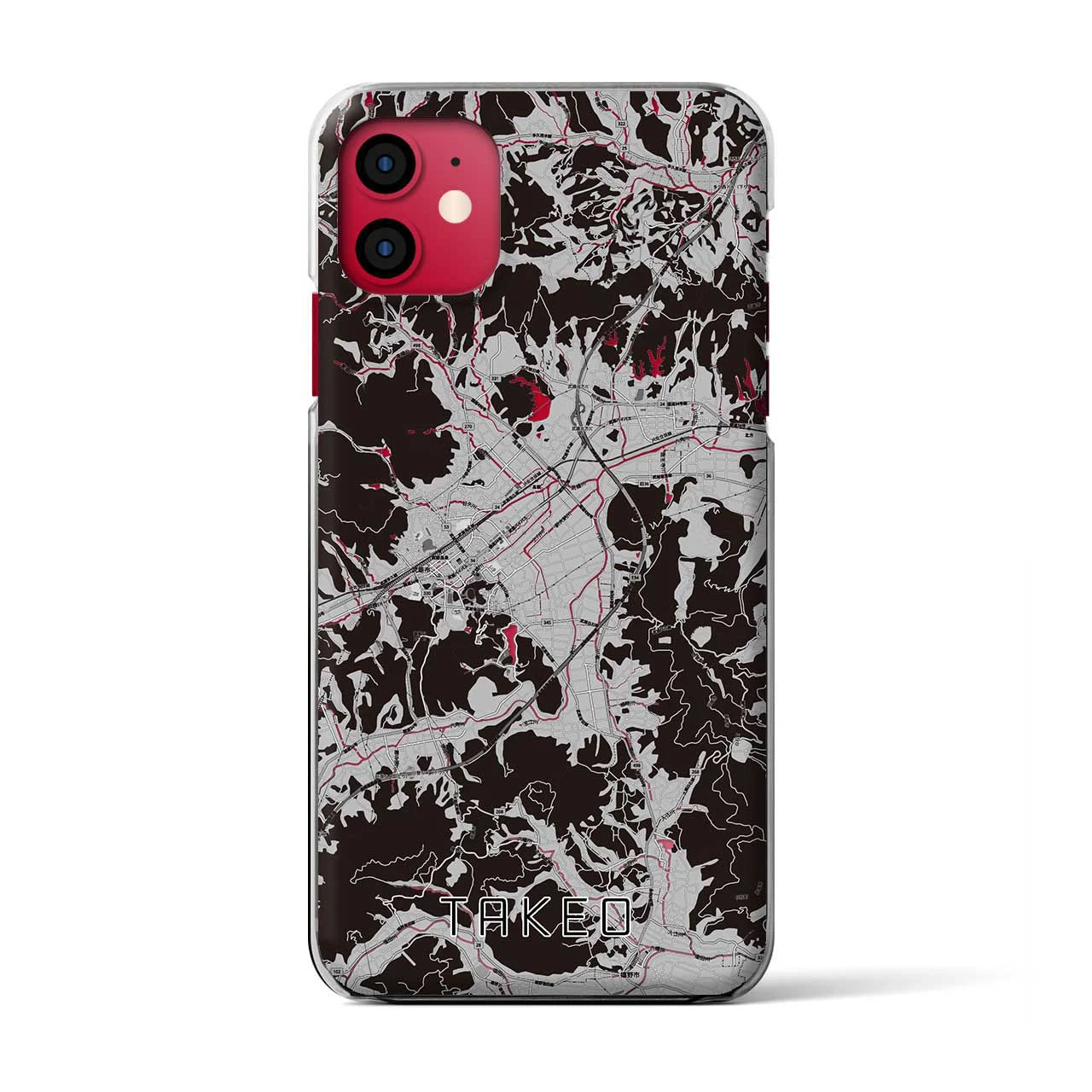 【武雄(佐賀県)】地図柄iPhoneケース(クリアタイプ)