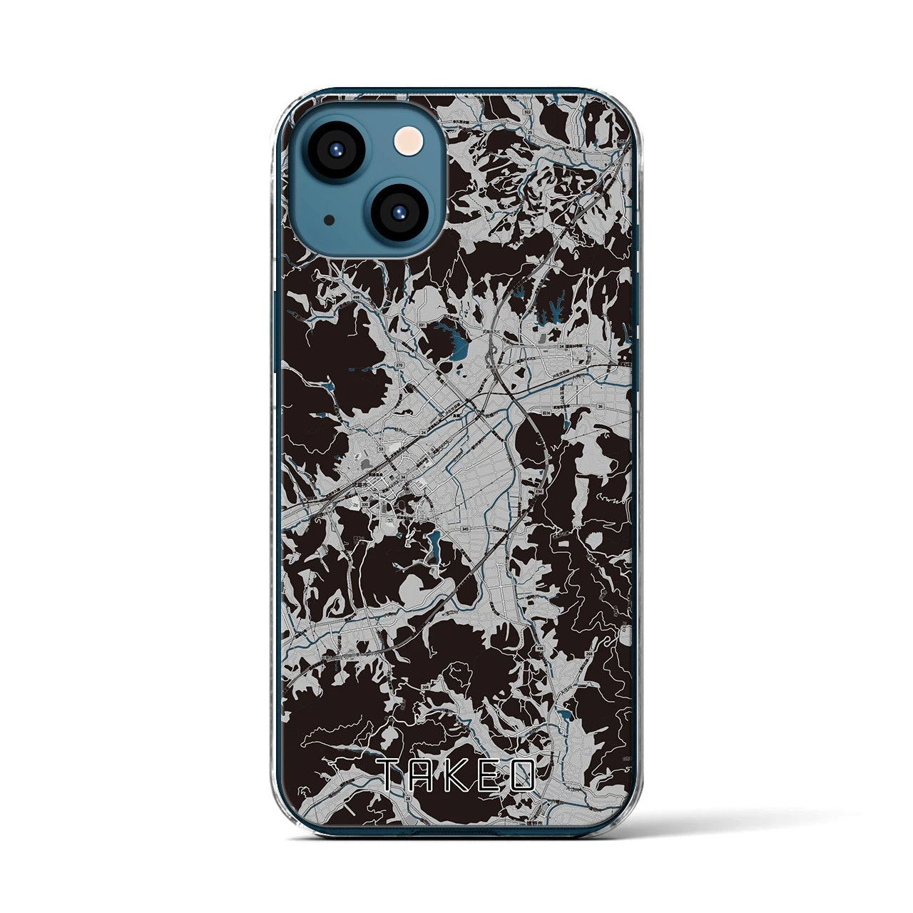 【武雄(佐賀県)】地図柄iPhoneケース(クリアタイプ)