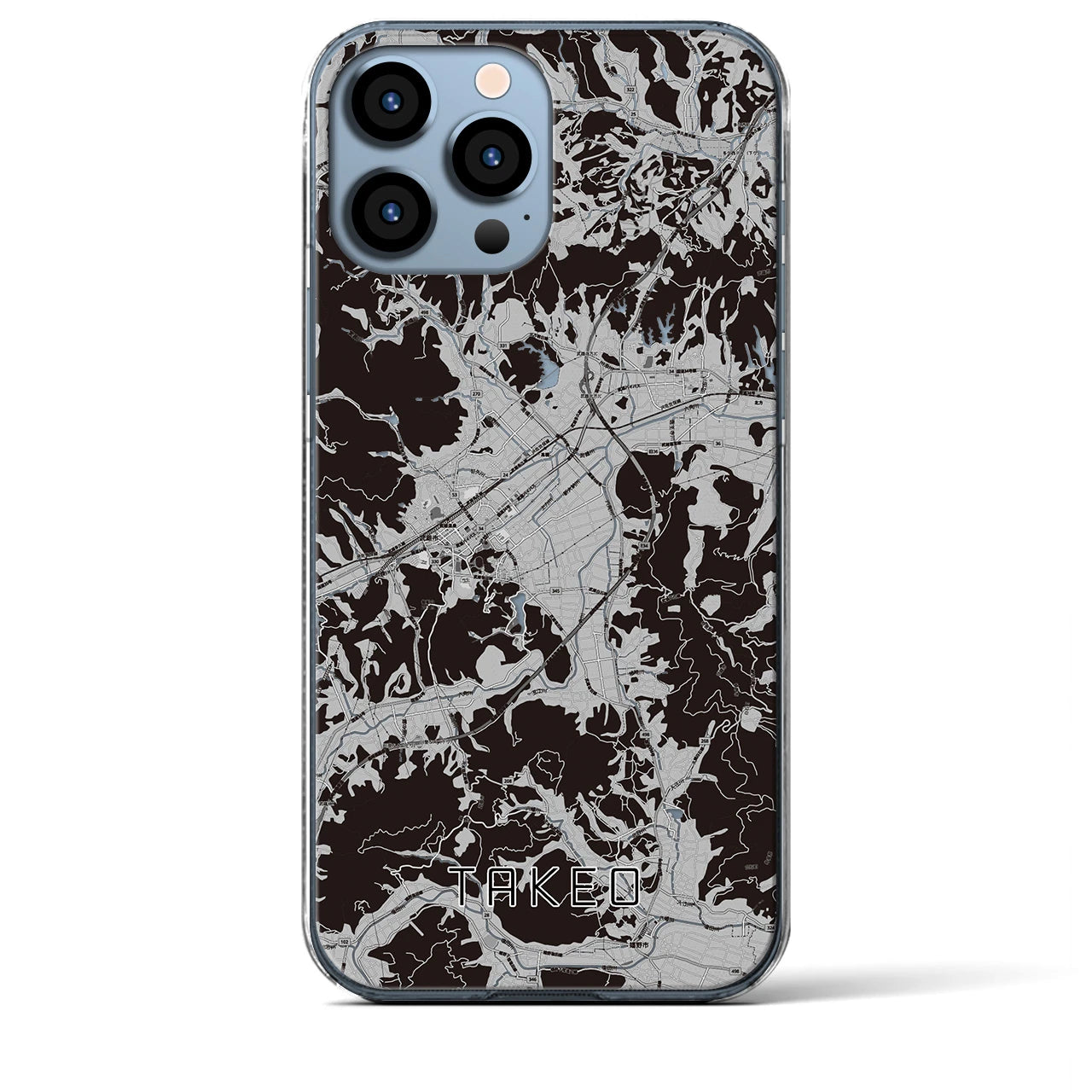 【武雄(佐賀県)】地図柄iPhoneケース(クリアタイプ)