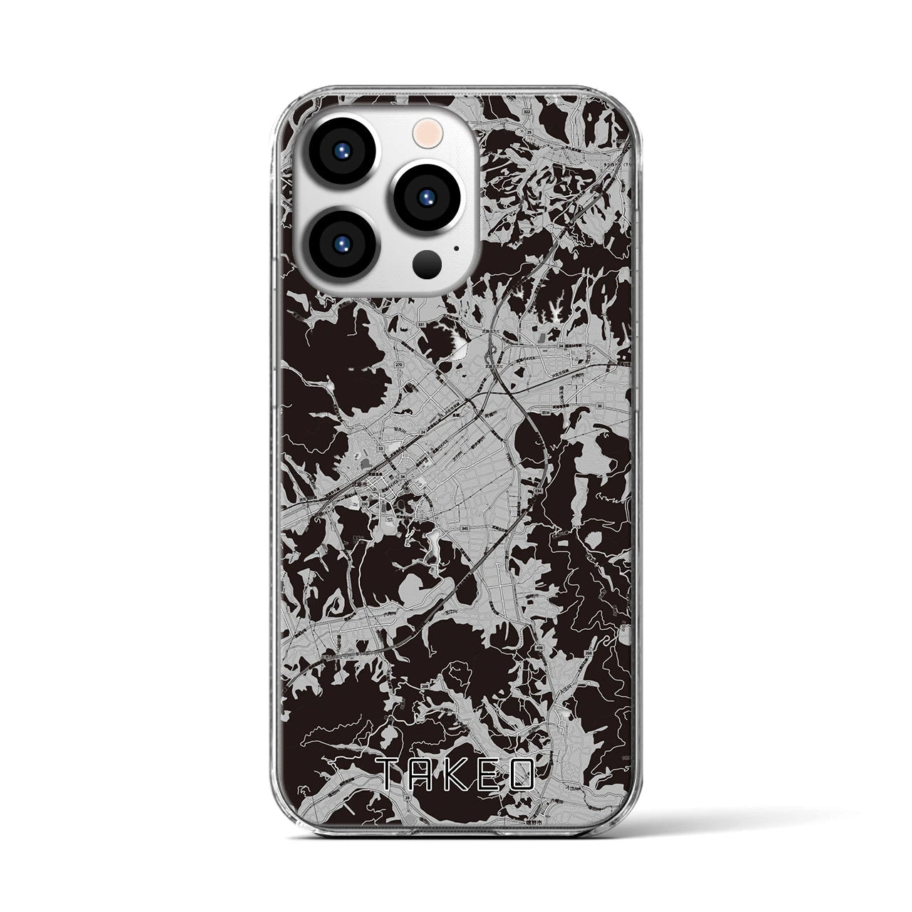 【武雄(佐賀県)】地図柄iPhoneケース(クリアタイプ)