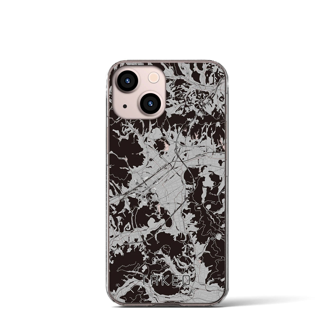 【武雄(佐賀県)】地図柄iPhoneケース(クリアタイプ)