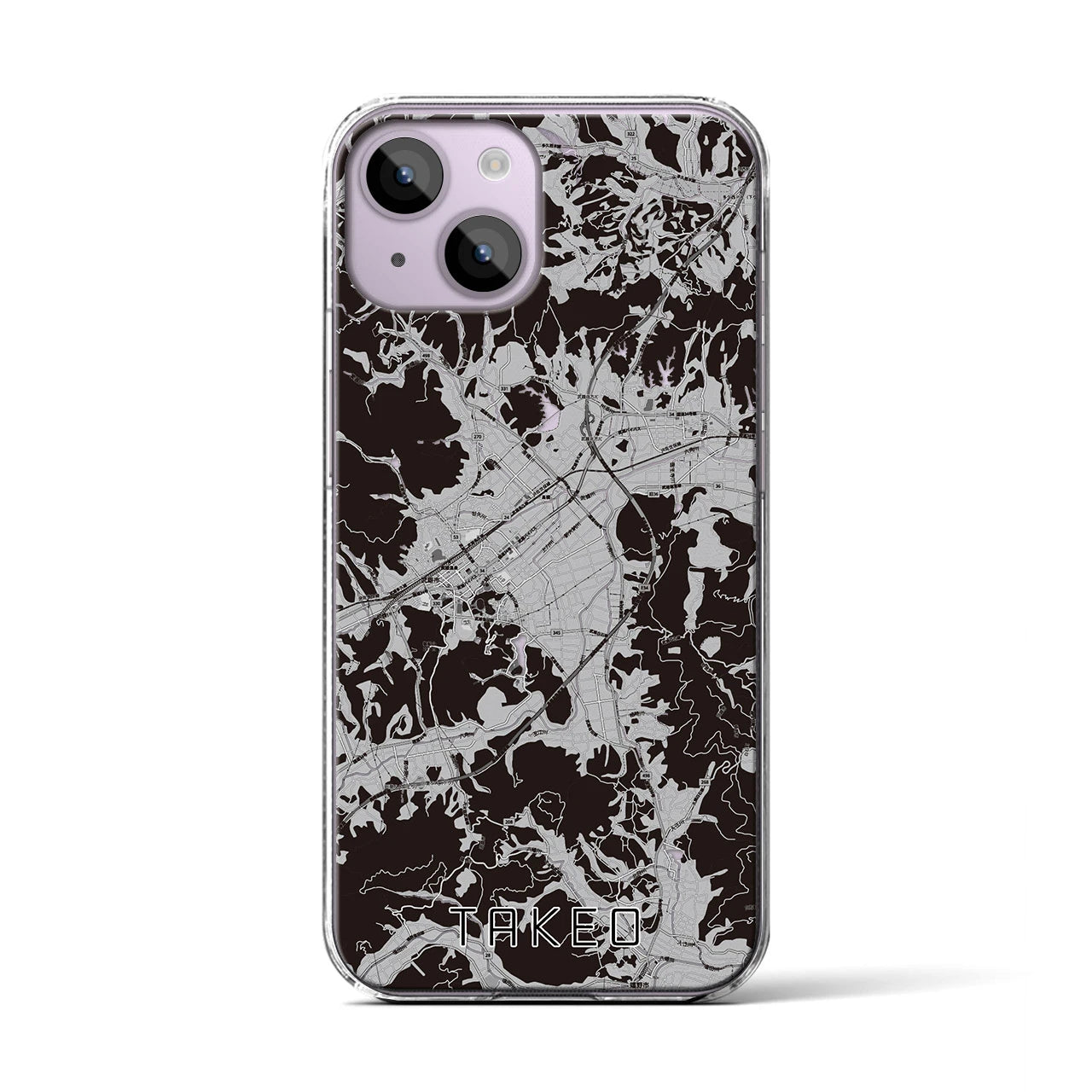 【武雄(佐賀県)】地図柄iPhoneケース(クリアタイプ)