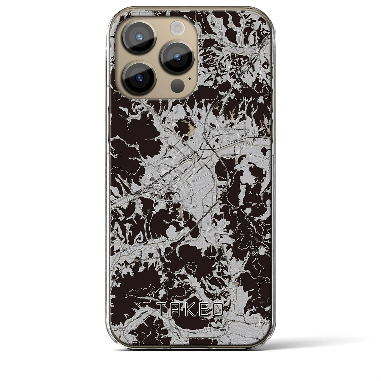 【武雄(佐賀県)】地図柄iPhoneケース(クリアタイプ)