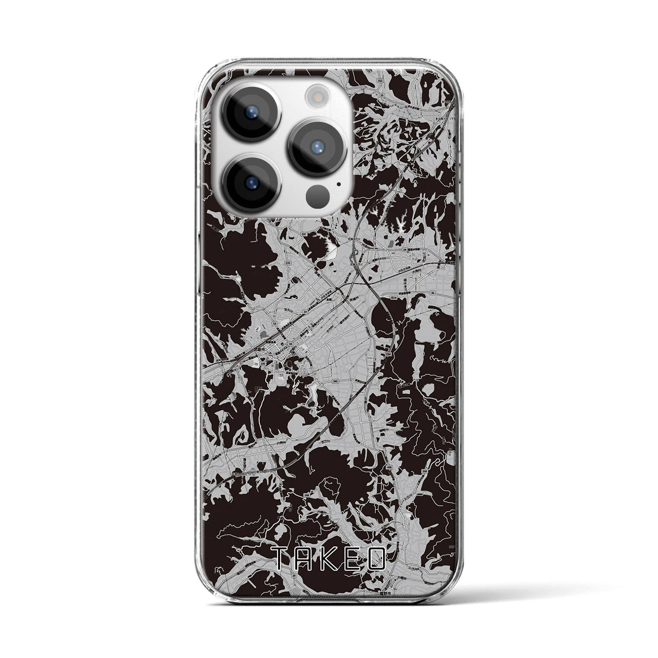 【武雄(佐賀県)】地図柄iPhoneケース(クリアタイプ)