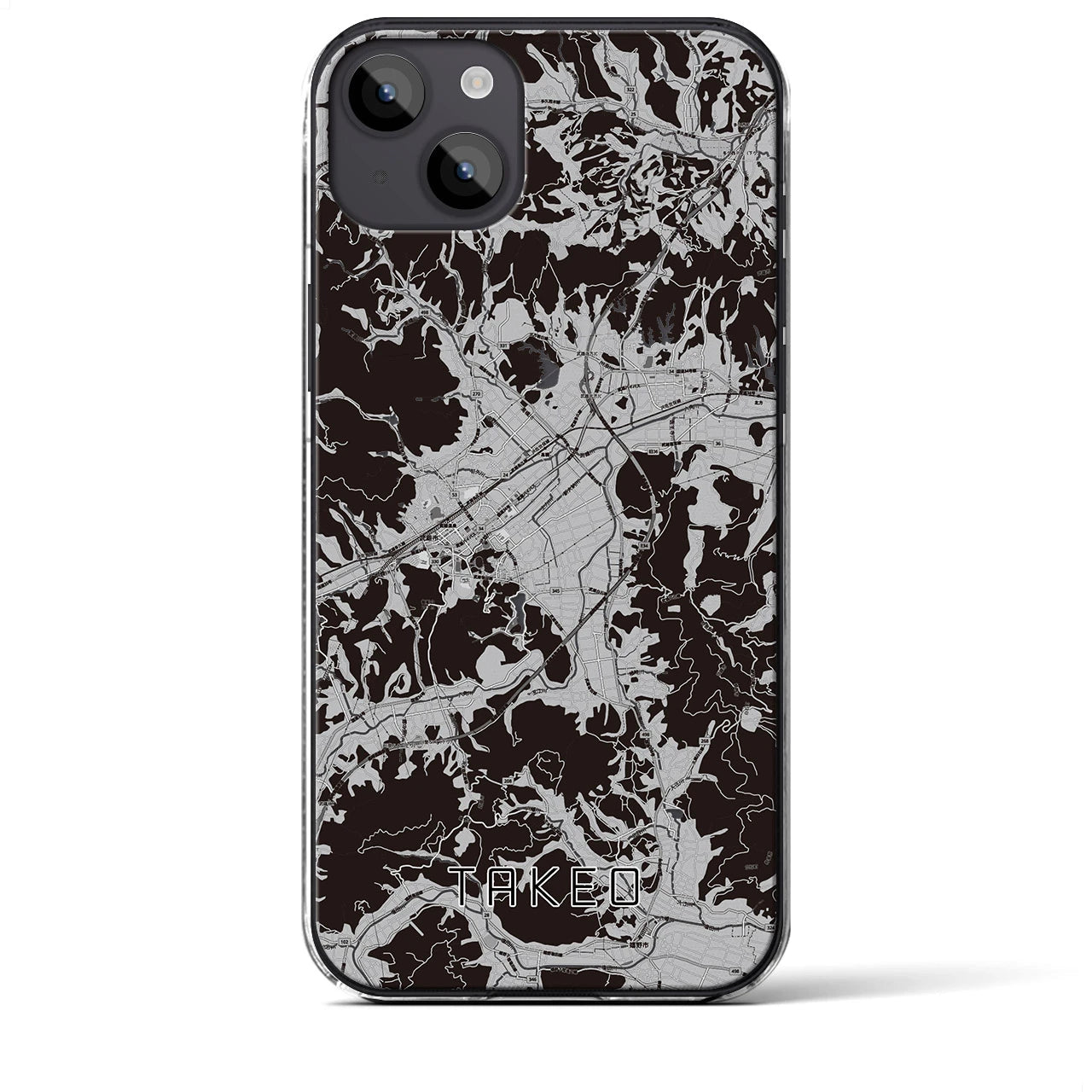 【武雄(佐賀県)】地図柄iPhoneケース(クリアタイプ)