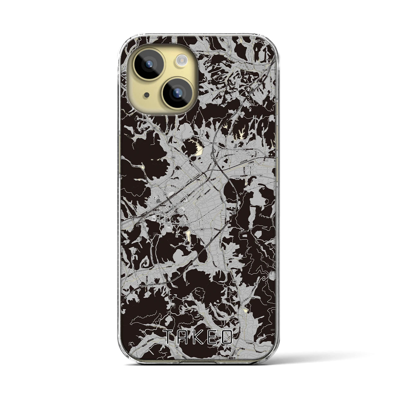 【武雄(佐賀県)】地図柄iPhoneケース(クリアタイプ)