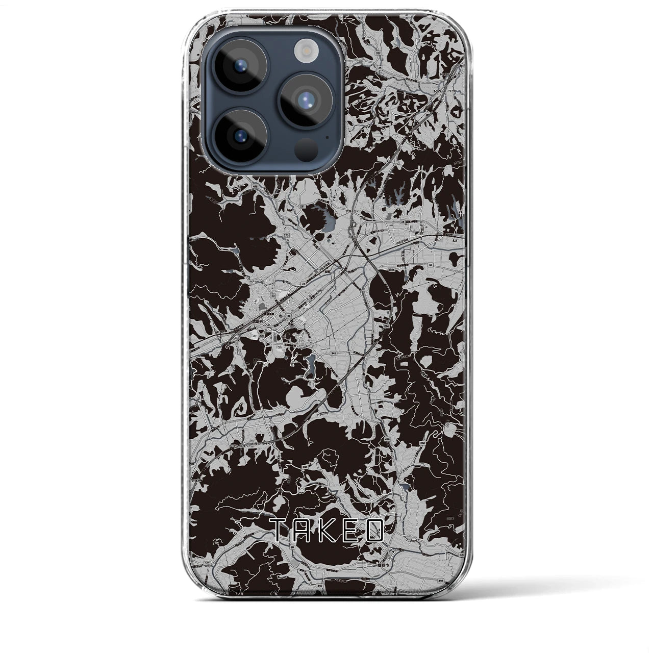 【武雄(佐賀県)】地図柄iPhoneケース(クリアタイプ)