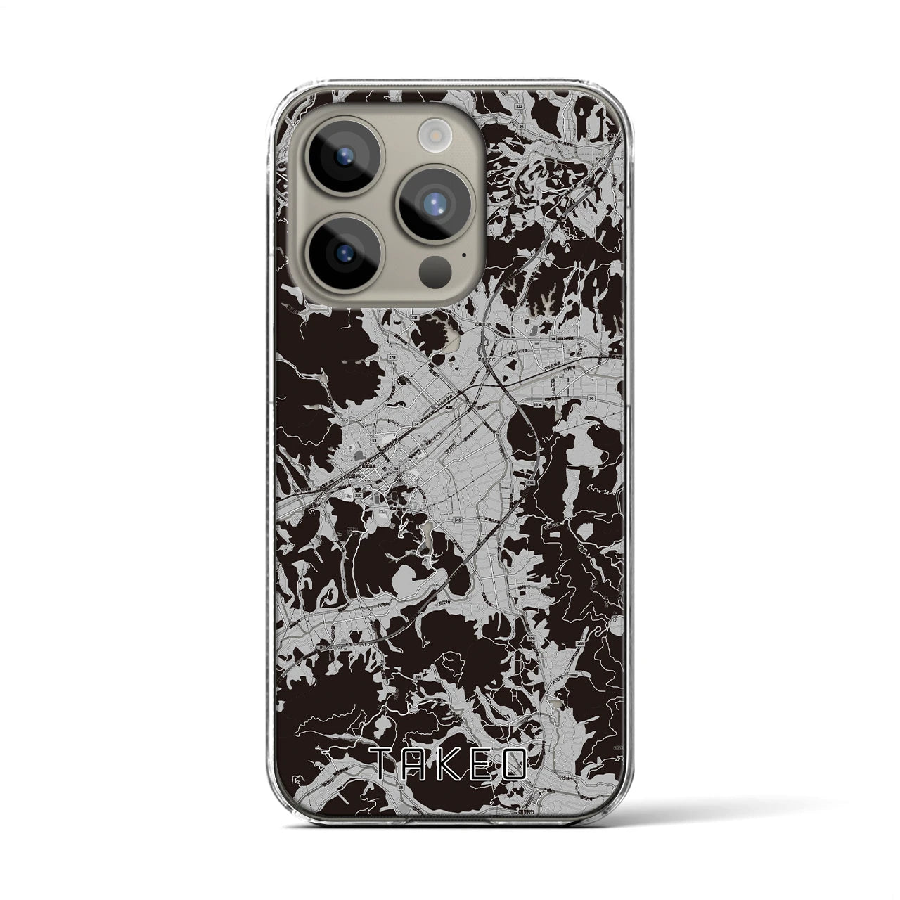 【武雄(佐賀県)】地図柄iPhoneケース(クリアタイプ)