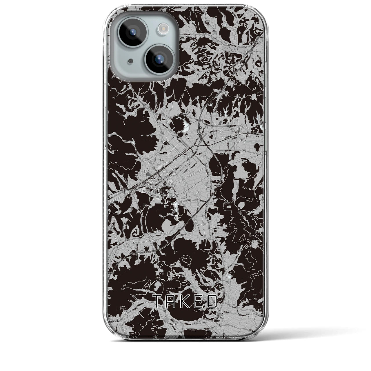 【武雄(佐賀県)】地図柄iPhoneケース(クリアタイプ)