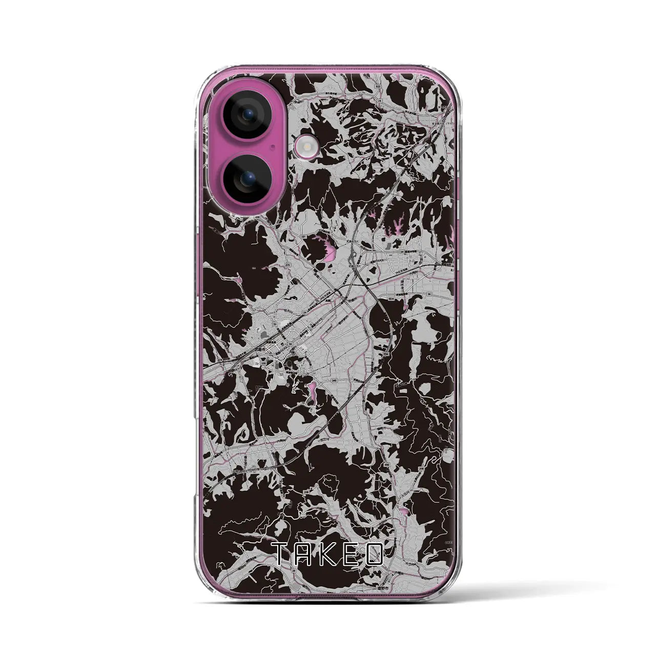 【武雄(佐賀県)】地図柄iPhoneケース(クリアタイプ)